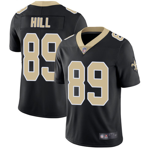 Men New Orleans Saints Limited Black Josh Hill Home Jersey NFL Football 89 Vapor Untouchable Jersey